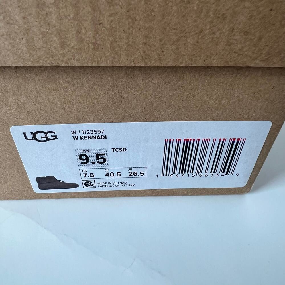 UGG Kennadi Suede Moccasins Fringe Ankle Boots In Thunder Cloud Size 9.5 - Picture 11 of 12